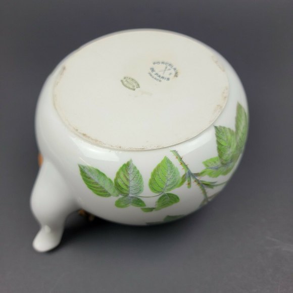 Aluminite Frugier Floral Tea Pot Bamboo Handle Vintage Limoges France EUC - Picture 11 of 12